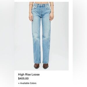 RE/DONE 90s High Rise Jeans – Worn Blue – Organic Cotton